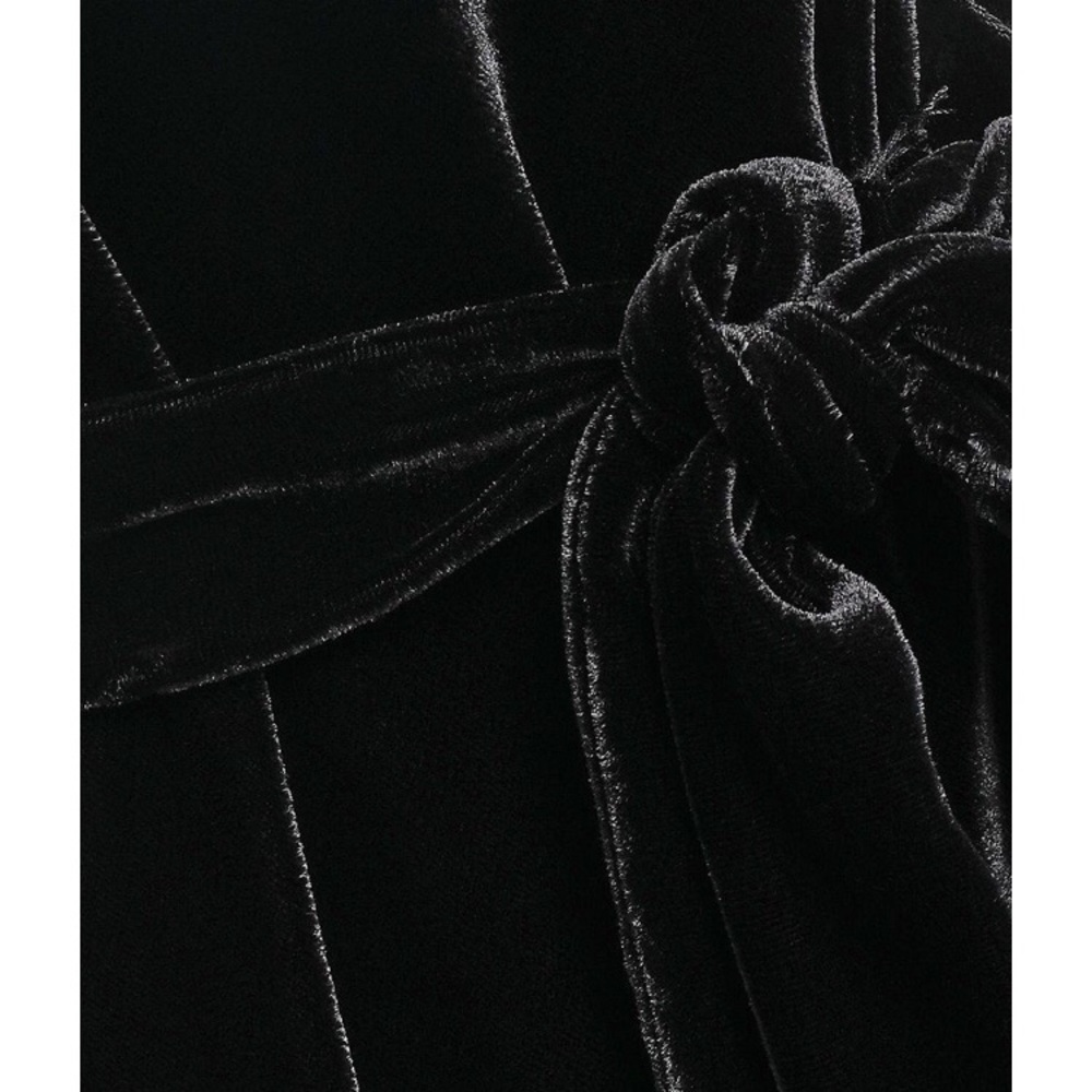 FRAME Belted Velvet/Silk Midi Slip Dress S… - Picture 4 of 8